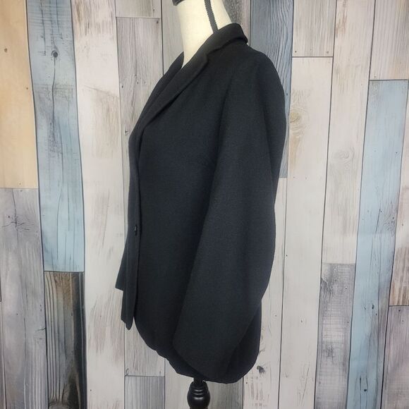 Tombolini Black Fitted Cashmere Blazer Two Button size Med Italy - Picture 2 of 11